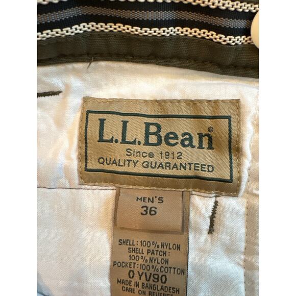 LL Bean Hunting Field Pants Mens Sz 36x28 Green Upland Briar Bush Guard Outdoor - Picture 4 of 9